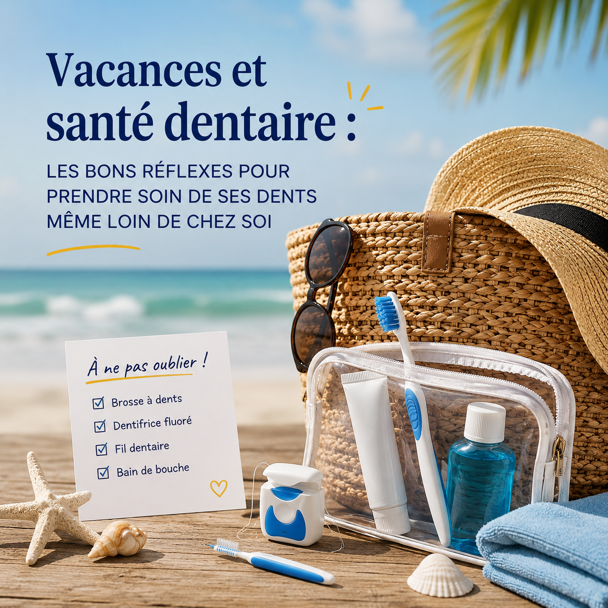 Vacances et santé dentaire : les bons réflexes pour prendre soin de ses dents même loin de chez soi